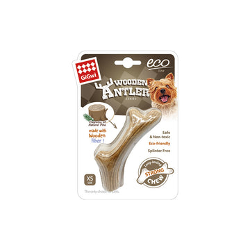 GiGwi Dog Chew Wooden Antler with Natural Wood and Synthetic Material