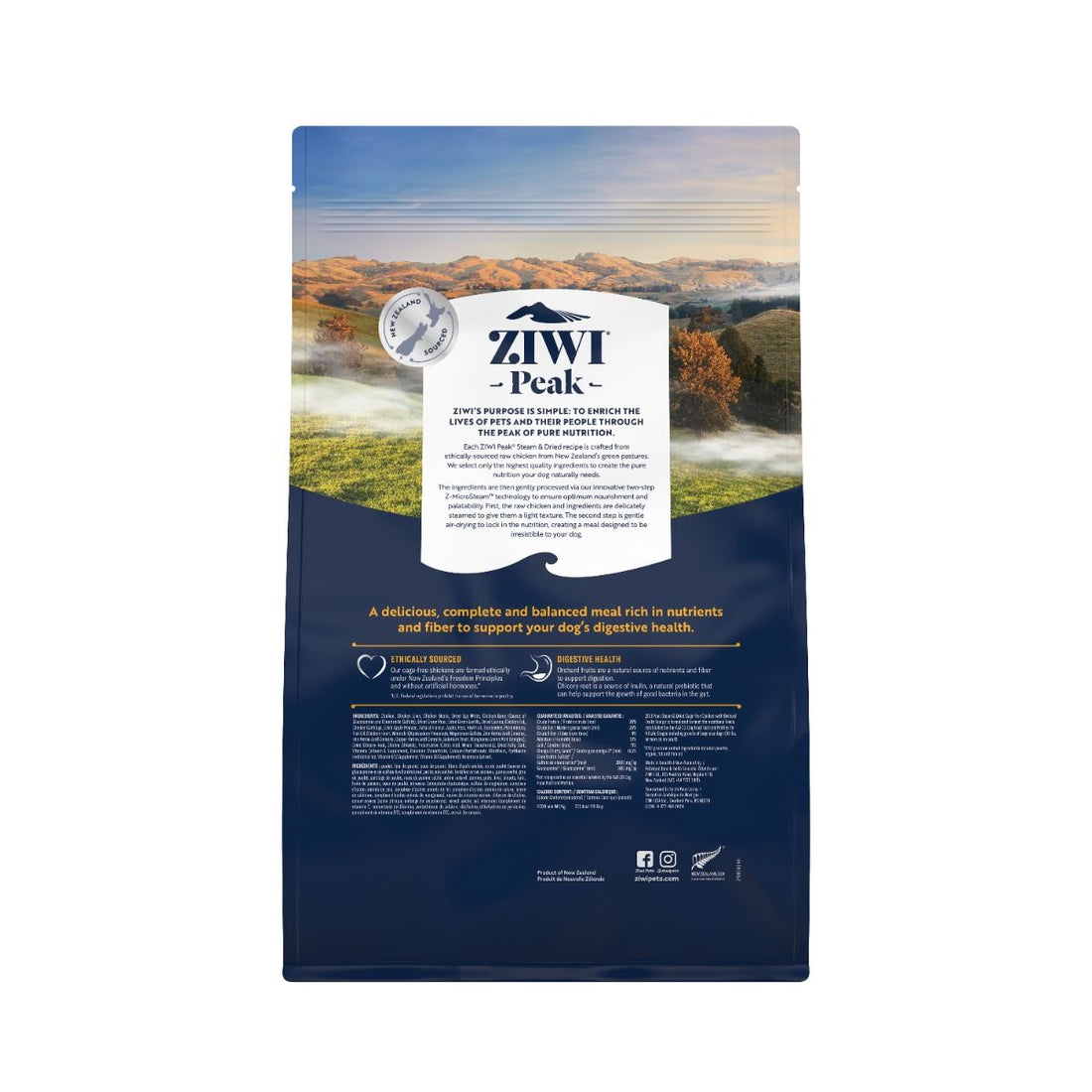ZIWI Peak Steam & Dried Cage-Free Chicken with Orchard Fruits Recipe Dry Dog Food