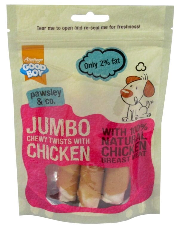 Jumbo Chicken Chewy Twists - 100g