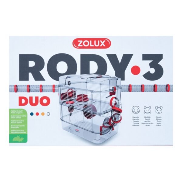 Rody 3 Duo Rodent Cage - Grenadine Red