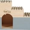 HOME COLOR WOODEN HOUSE WITH ROUND TIMBERS - LARGE/GREY - Image 2
