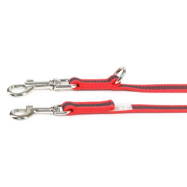Color & Gray Adjustable Leash - Red-Gray Width 1.4 cm - Image 2