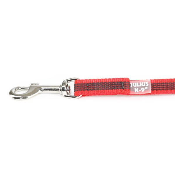 Color & Gray with Handle Leash - Red-Gray Width 1.4 cm & Length 2 Meter