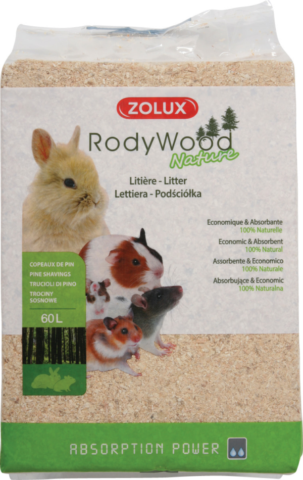 Rodent Litter Rodywood Nature 60L