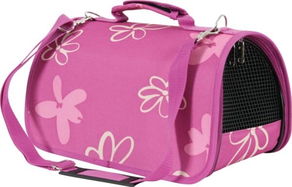 PET CARRIER FLOWER PLUM SMALL - Image 2