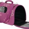 PET CARRIER FLOWER PLUM LARGE