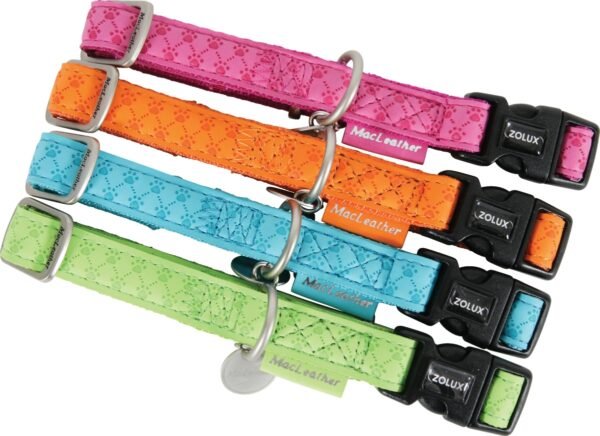 MACLEATHER ADJUSTABLE COLLAR 25MM TURQUOISE - Image 2