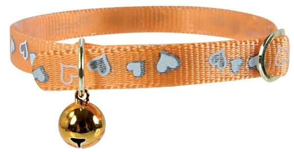 Reflective Heart Collar Orange