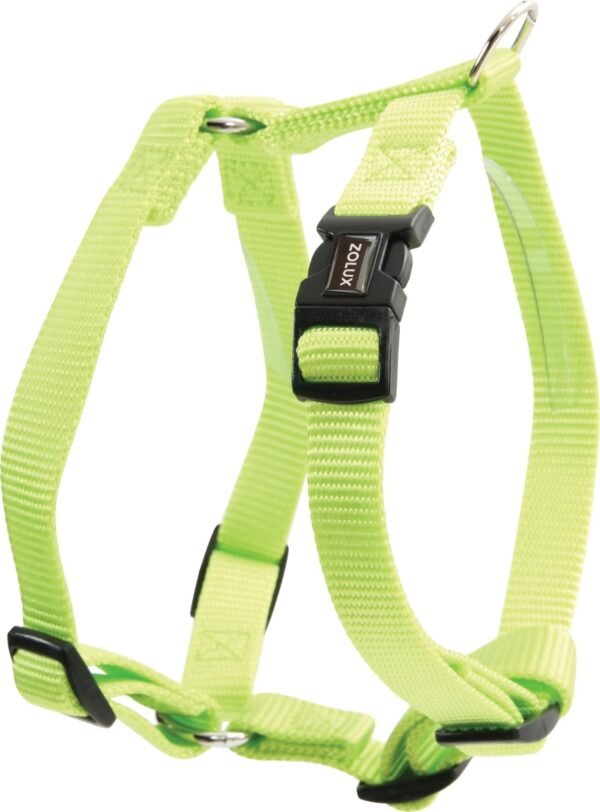 NYLON ADJUSTABLE HARNESS 10MM ANISE GREEN