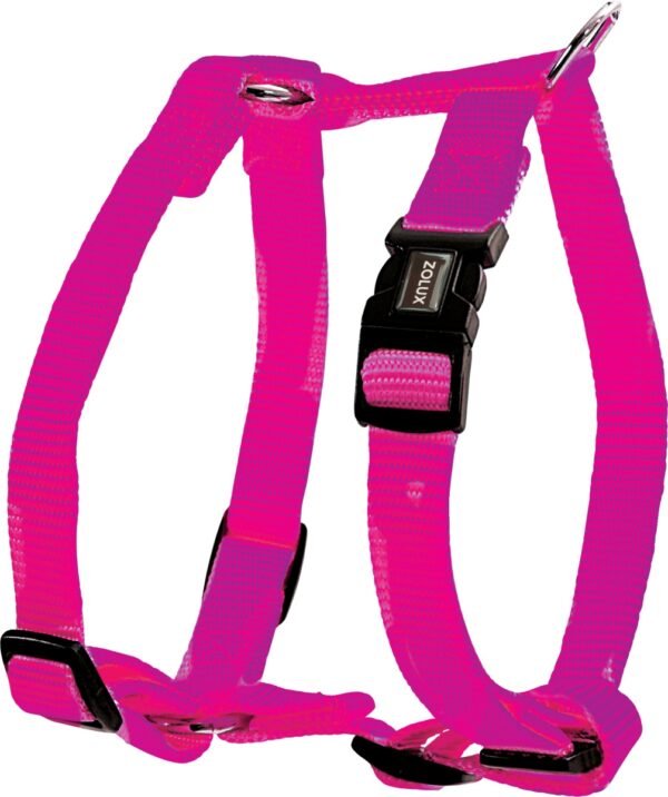 NYLON ADJUSTABLE HARNESS 10MM FUCHSIA