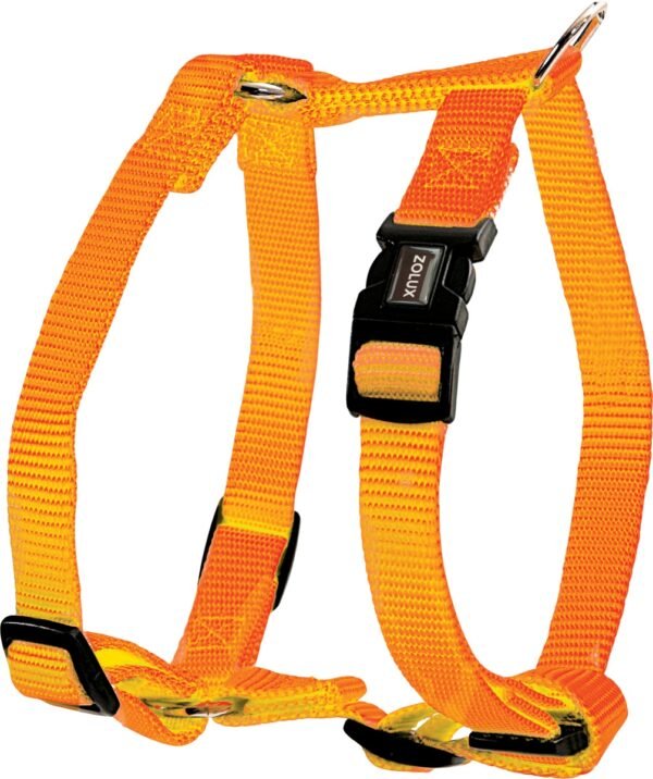 NYLON ADJUSTABLE HARNESS 10MM ORANGE