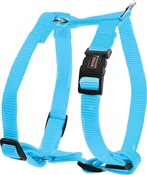 NYLON ADJUSTABLE HARNESS 10MM TURQUOISE