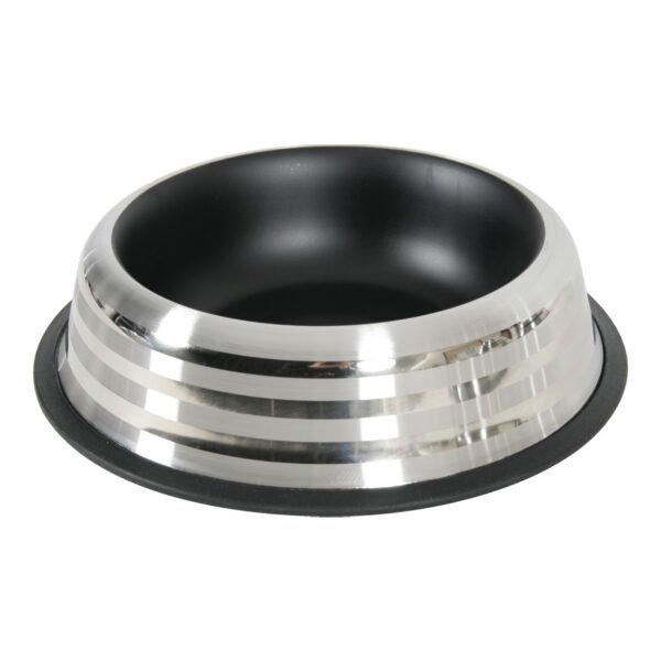 Merenda Stainless Non-Slip Dog Bowl - Black 1L - Image 2