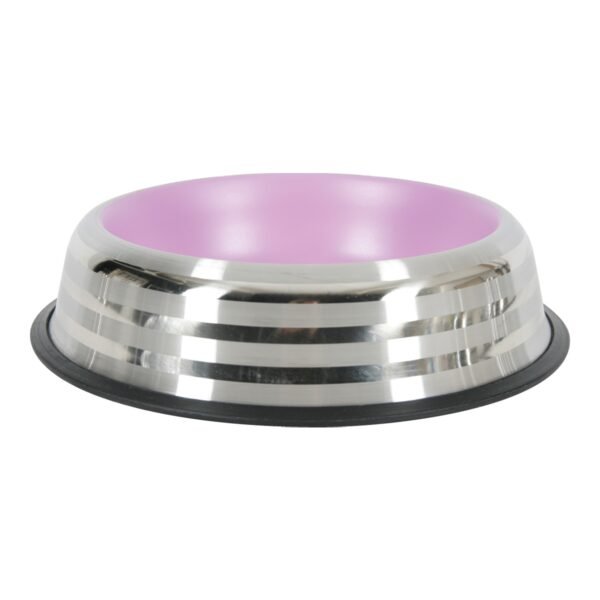 Merenda Stainless Non-Slip Dog Bowl - Pink 1L - Image 2