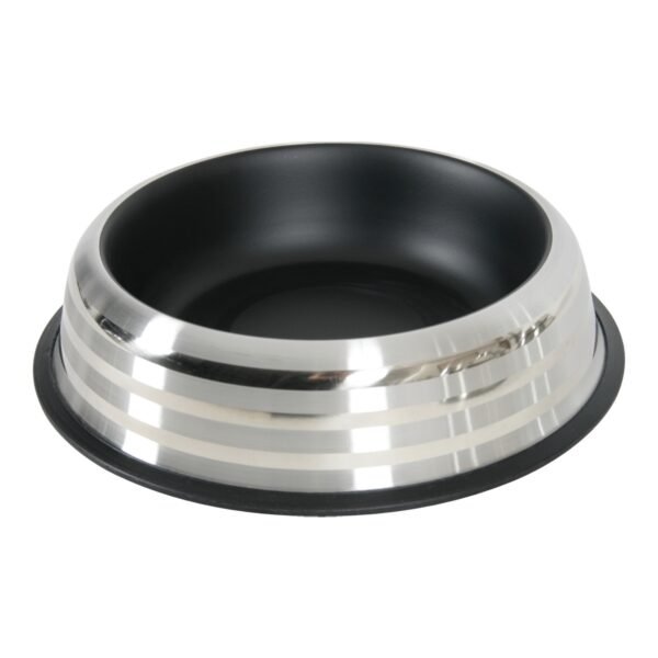 Merenda Stainless Non-Slip Dog Bowl - Black 1.85L - Image 2