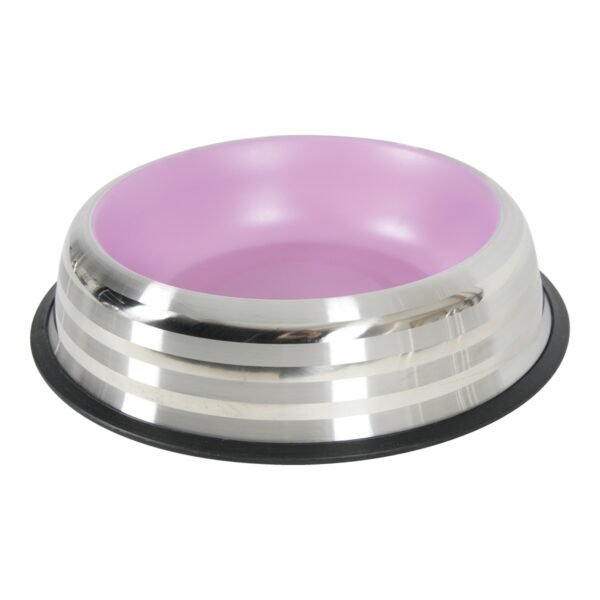 Merenda Stainless Non-Slip Dog Bowl - Pink 1.85L - Image 2