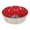 Diamonds Stainless Non-Slip Dog Bowls - Red 2.6L - Image 2