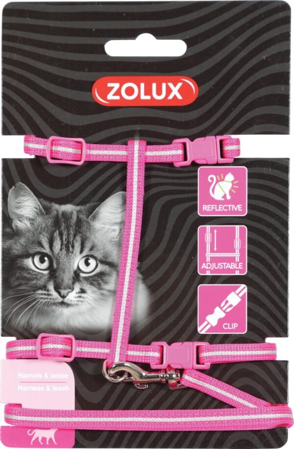 CAT HARNESS & LEASH KIT - PINK