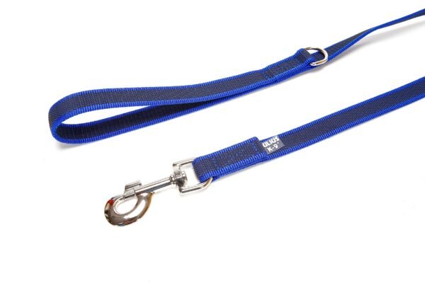Color & Gray with Handle Leash with Ring - Blue-Gray Width 2 cm & Length 1.8 Meter - Image 2