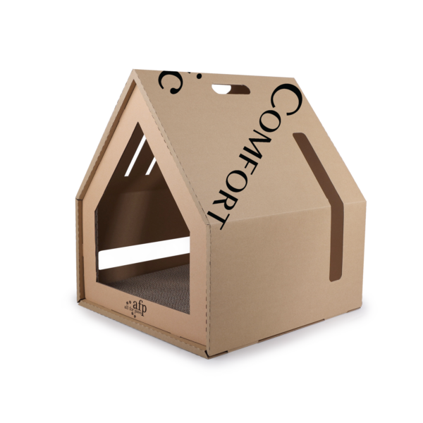 Classic Comfort - Home Sweet Home Cardboard Hideaway Scratcher - Image 2