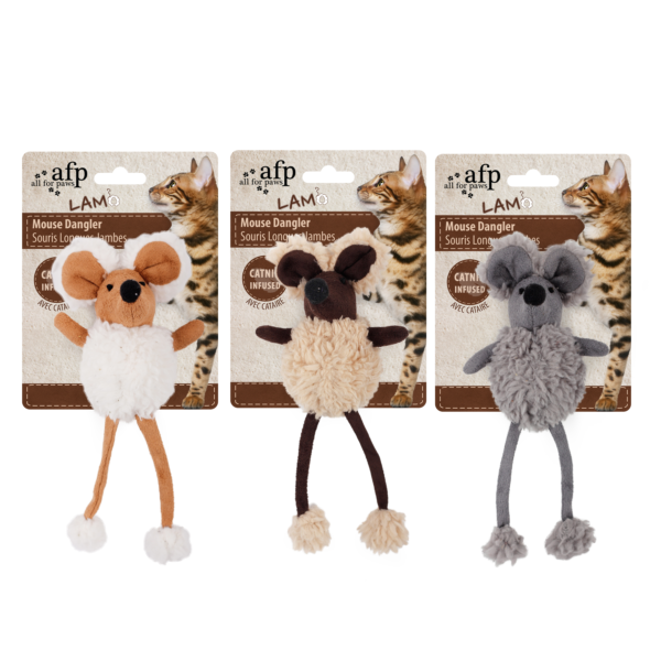 Lambswool - Mouse Dangler Assorted - 6 pcs / pk