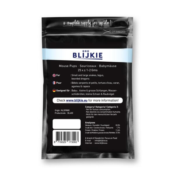 Blijkie black foil line baby mice 1-2g 25 pcs