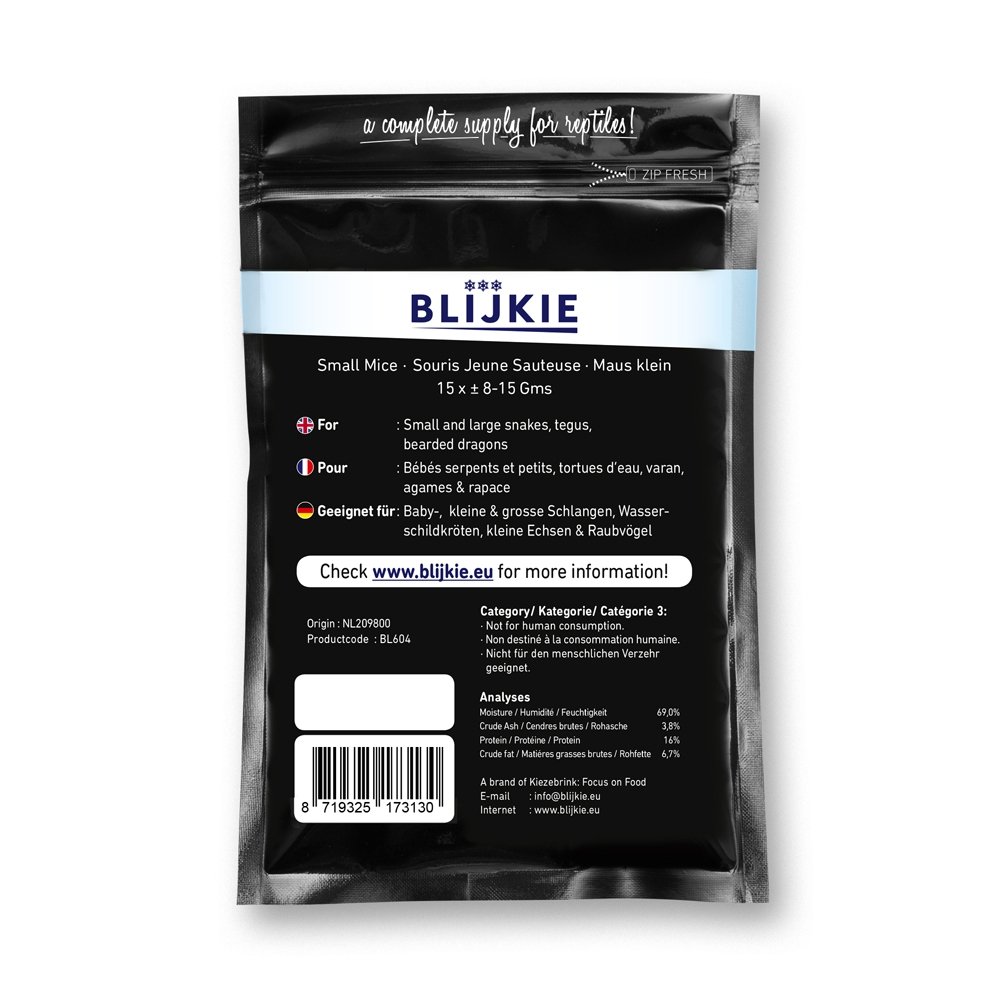 Blijkie black foil line mice small 8-15g 15pc - Image 2