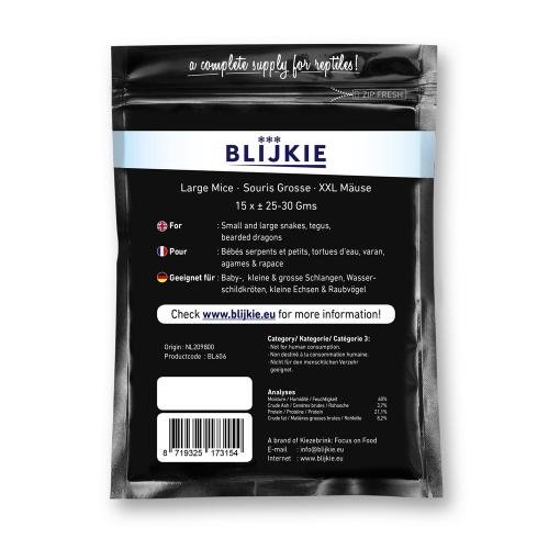 Blijkie black foil line mice large 25-30g 15pc - Image 2