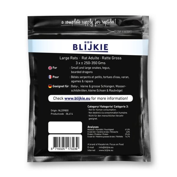 Blijkie black foil line large rat 250-350g 3 pcs