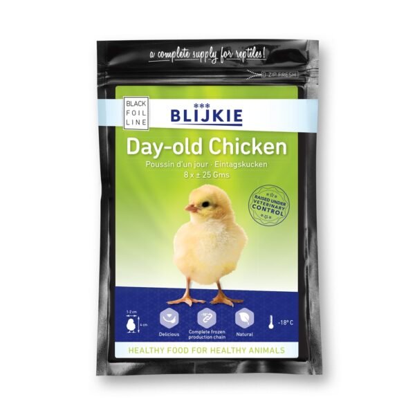 Blijkie black foil line day old chickens 25g 8 pcs