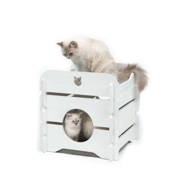 Premium Cat Furniture Cottage - White - Image 6