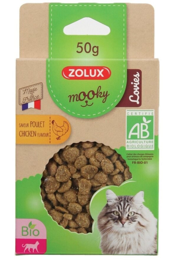 MOOKY ORGANIC CAT LOVIES CHICKEN 50G