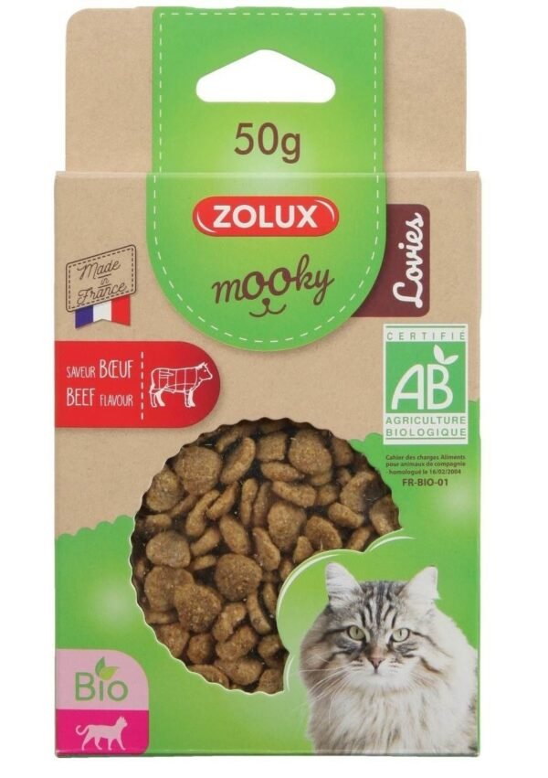 MOOKY ORGANIC CAT LOVIES BEEF 50G