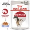 Royal Canin Feline Health Nutrition Instinctive Adult Cats Jelly Wet Food - Pouches 12 x 85g