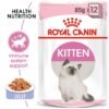 RoyaL Canin Feline Health Nutrition Kitten Jelly Wet Food - Pouches 12x85G