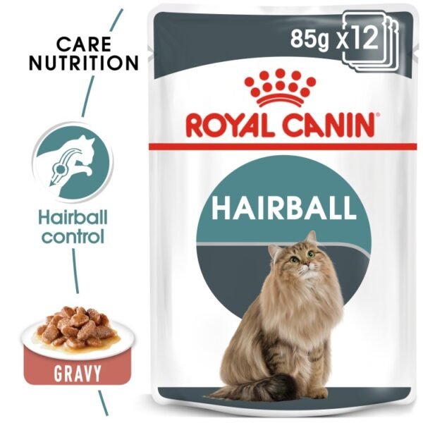 Royal Canin Feline Care Nutrition Hairball Gravy Wet Food  12 x 85g - Image 2