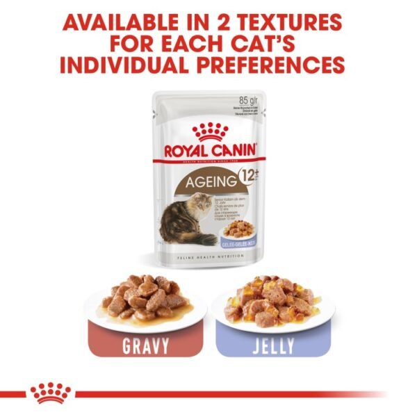 Royal Canin Feline Health Nutrition Ageing +12 Jelly WET FOOD - Pouches 12 x 85g - Image 2