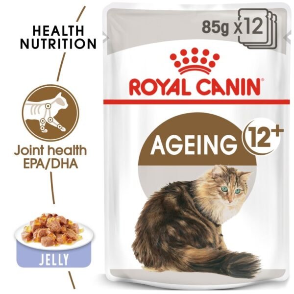 Royal Canin Feline Health Nutrition Ageing +12 Jelly WET FOOD - Pouches 12 x 85g