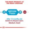 Royal Canin Size Health Nutrition Medium Puppy Wet Food- Pouches 10 x 140g - Image 5