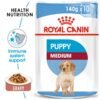 Royal Canin Size Health Nutrition Medium Puppy Wet Food- Pouches 10 x 140g