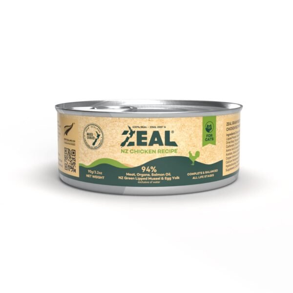 Zeal Grain Free Canned Cat Food 90g – (Chicken Recipe)