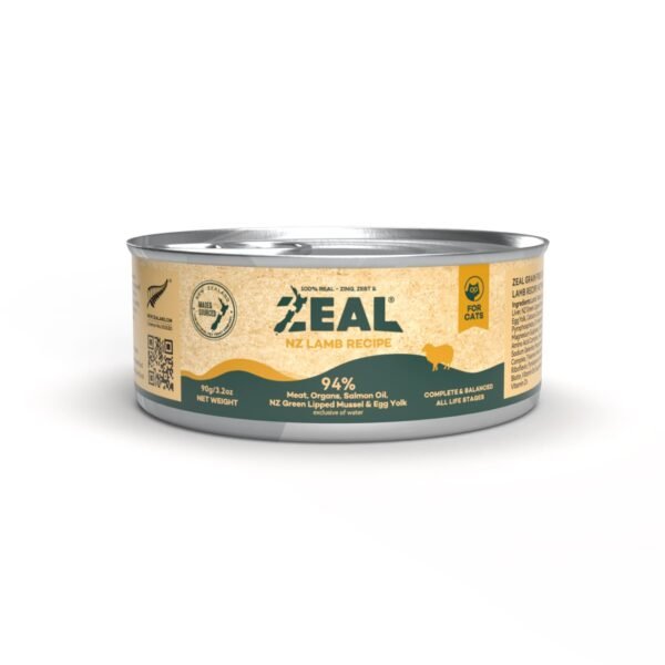 Zeal Grain Free Canned Cat Food 90g – (Lamb Recipe)