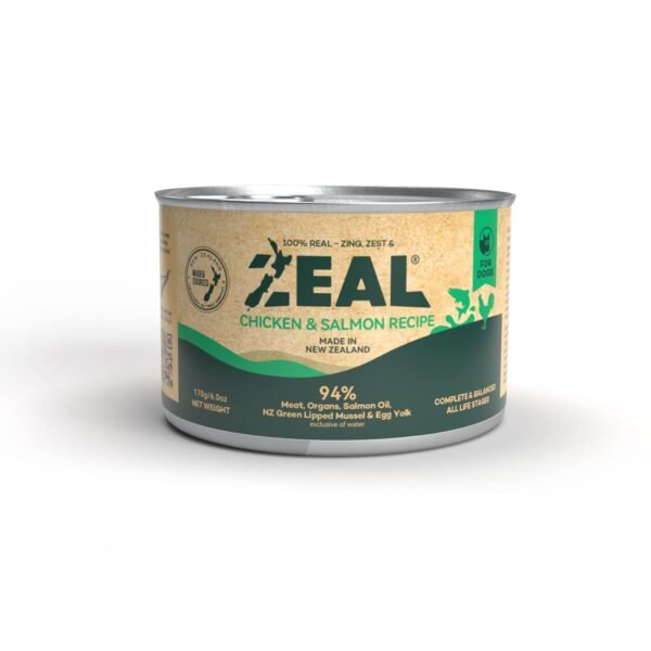 Zeal Grain Free Canned Dog Food 170g – (Chicken & Salmon Recipe)