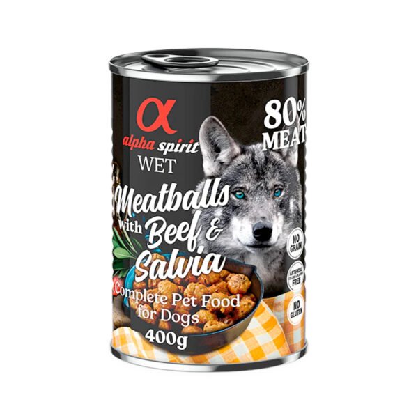 Alpha Spirit: Dog  Wet Food - Meatballs 400gr - Image 8