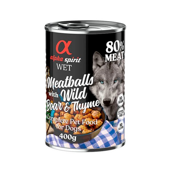 Alpha Spirit: Dog  Wet Food - Meatballs 400gr - Image 6