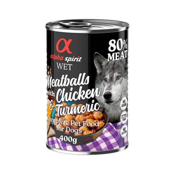 Alpha Spirit: Dog  Wet Food - Meatballs 400gr - Image 4