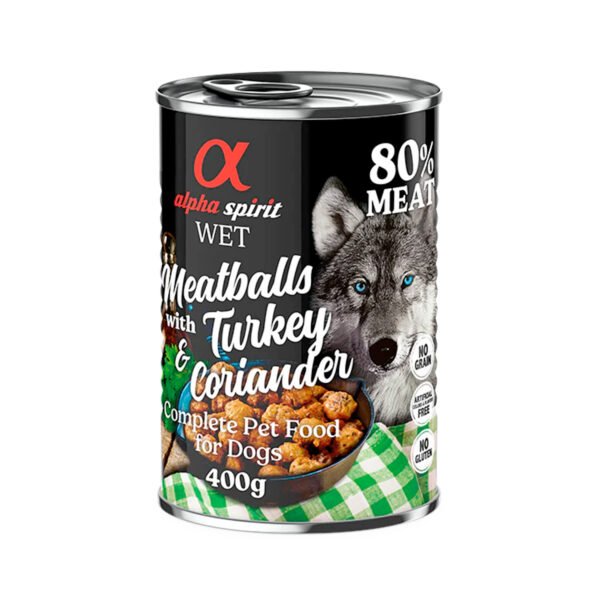 Alpha Spirit: Dog  Wet Food - Meatballs 400gr - Image 5