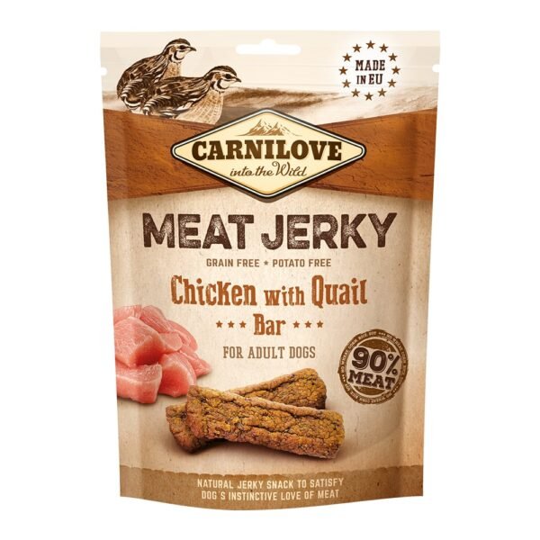 Carnilove Jerky Snack Chicken with Quail Bar 100g