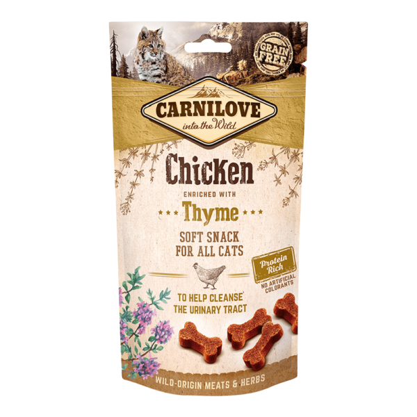 Carnilove Chicken enriched with Thyme Soft Snack for Cats 50g