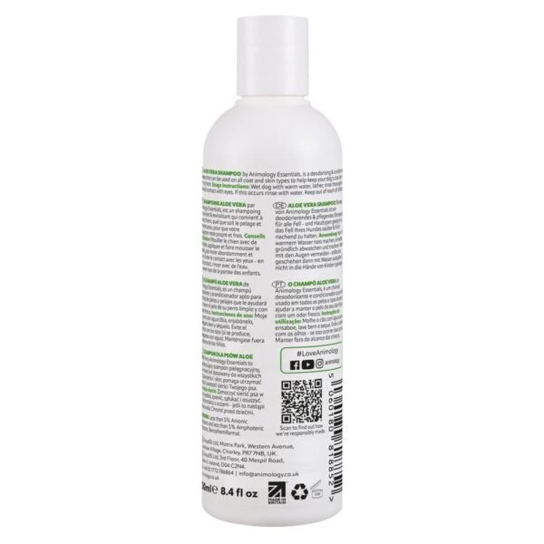 Animology Essentials Aloe Vera Dog Shampoo 250ml - Image 2